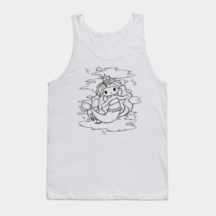 Cute Mermaid Illustration Tank Top